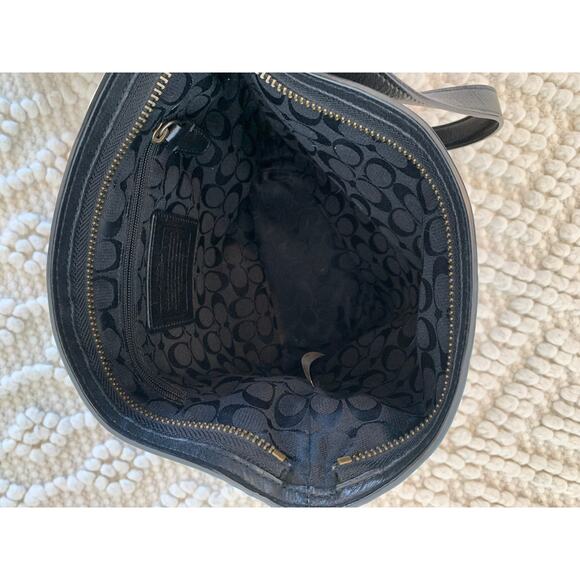 Coach Mini Bucket Black Leather Crossbody Shoulder Bag f1481 32281 - Picture 8 of 15